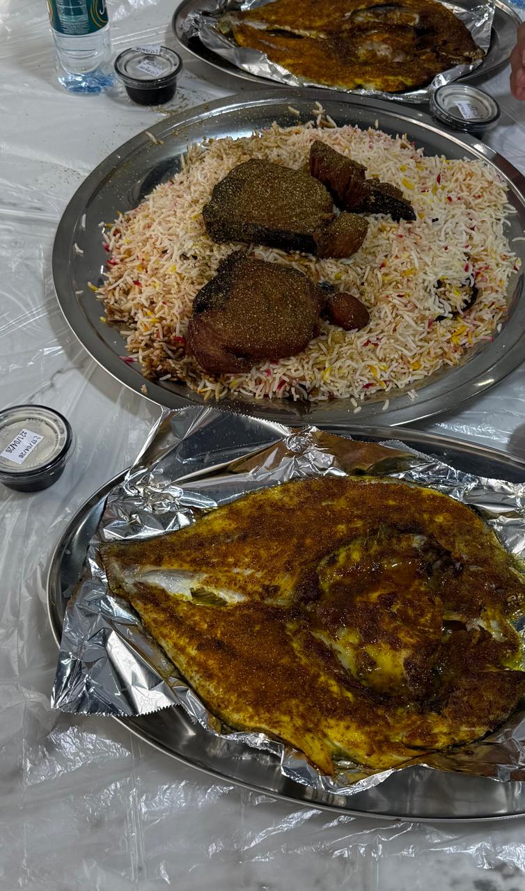 Rice and grilled fish table order